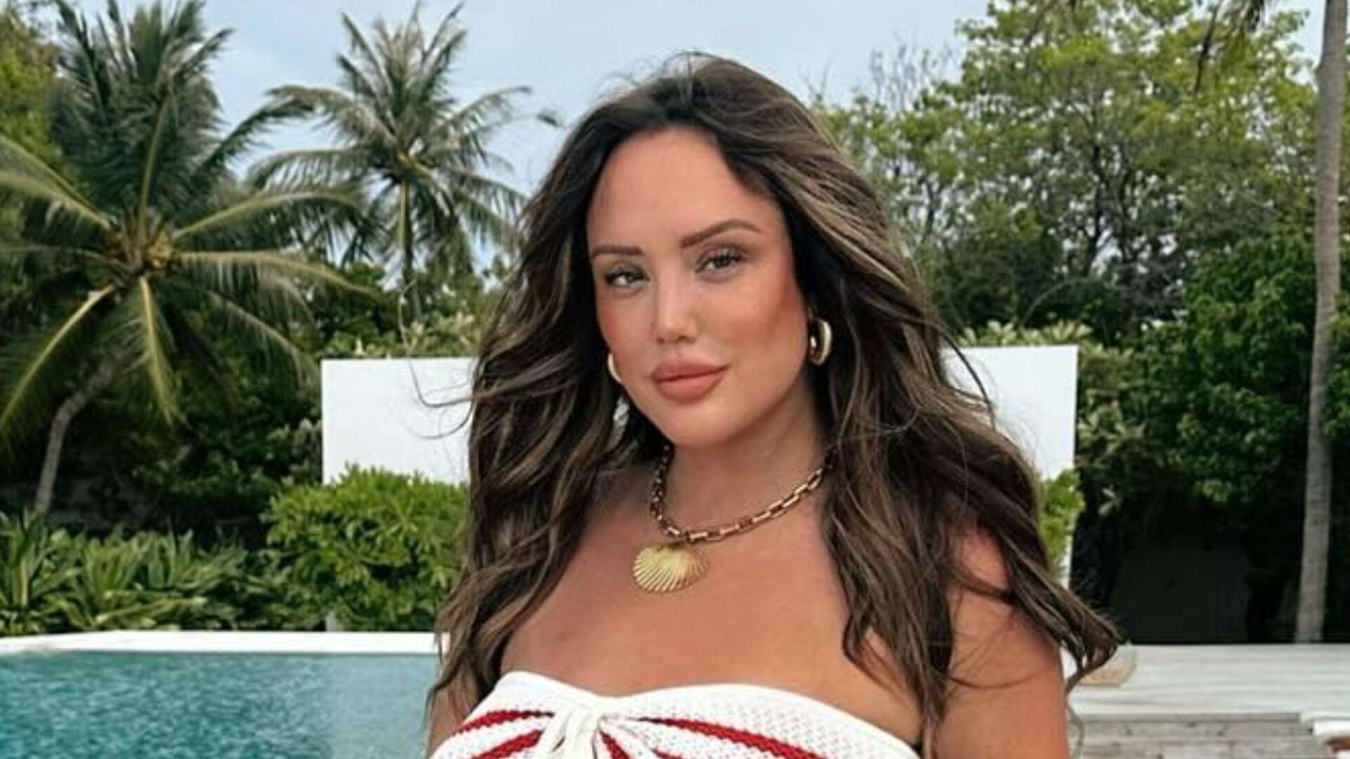 Pregnant Charlotte Crosby shows off her huge baby bump on luxury holiday