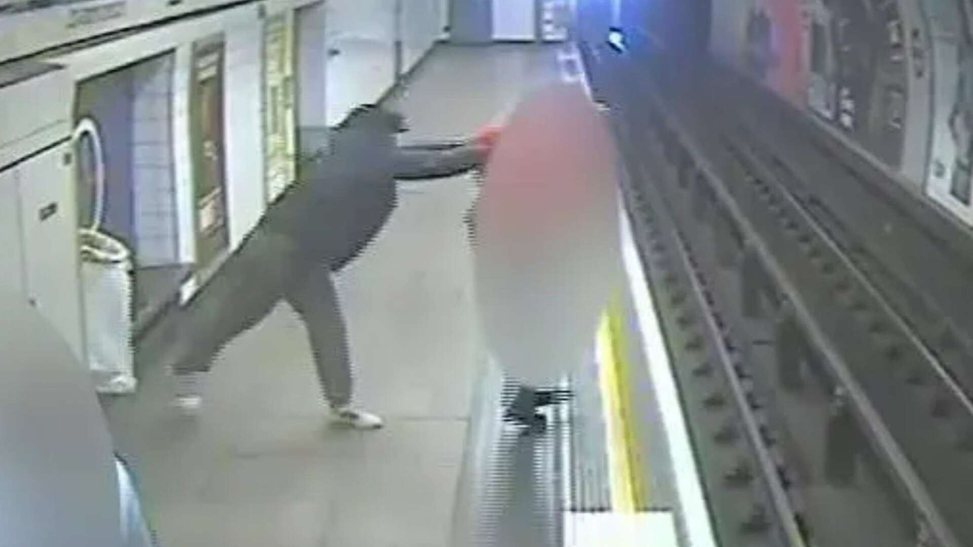 Thug captured shoving postie on Tube track as train pulls in is jailed for life