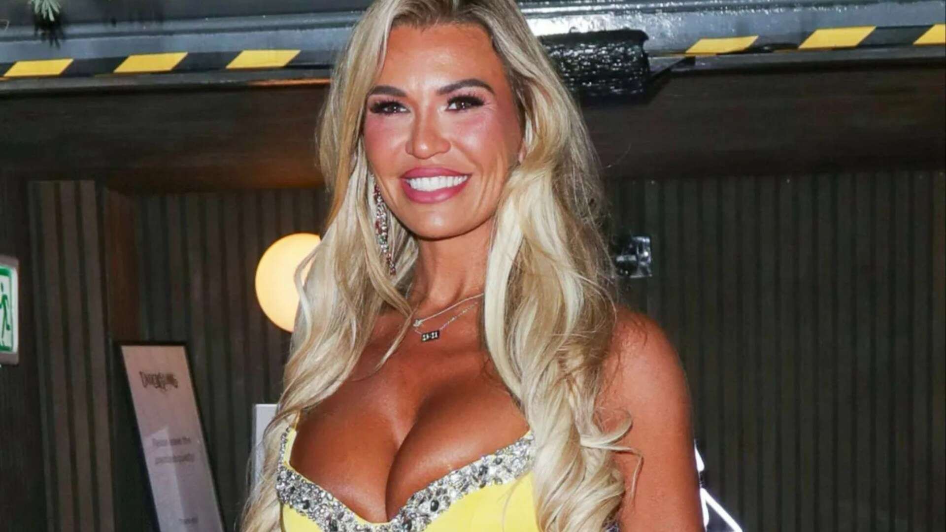 Busty Christine McGuinness nearly spills out of glam gown at gala dinner