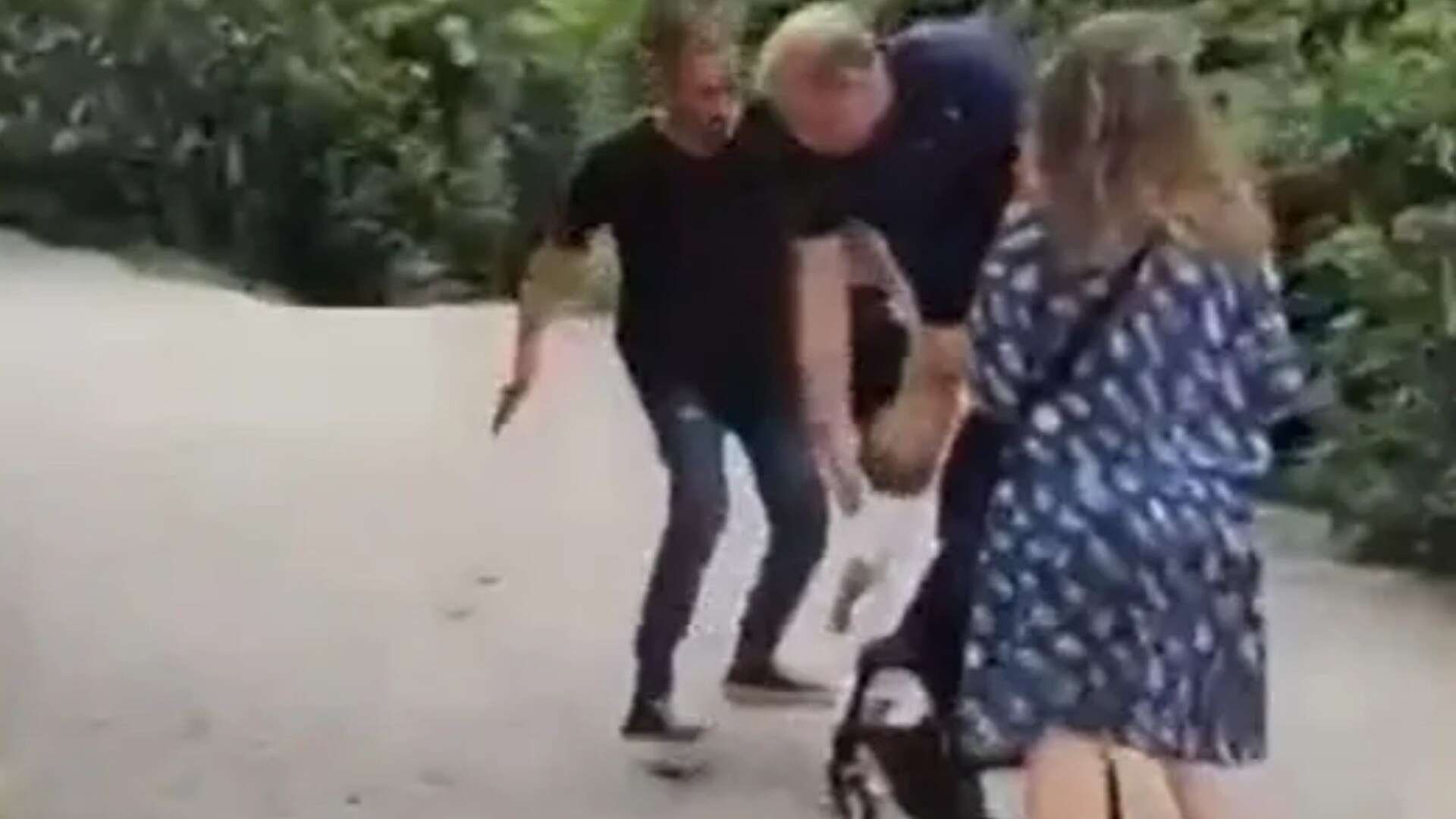 Shocking moment one-year-old girl is SLAPPED by furious man at tourist hotspot