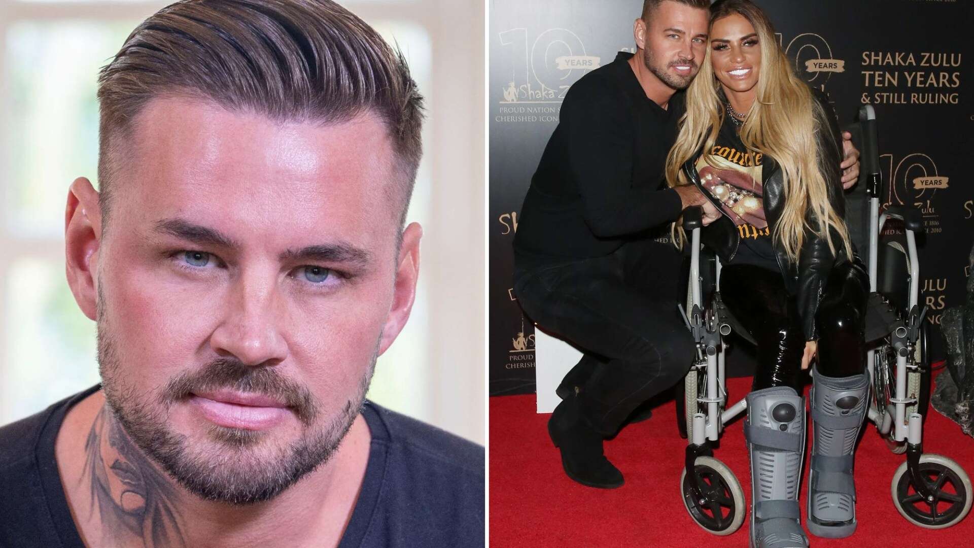 The best time with Katie Price was when she was in a wheelchair says Carl Woods