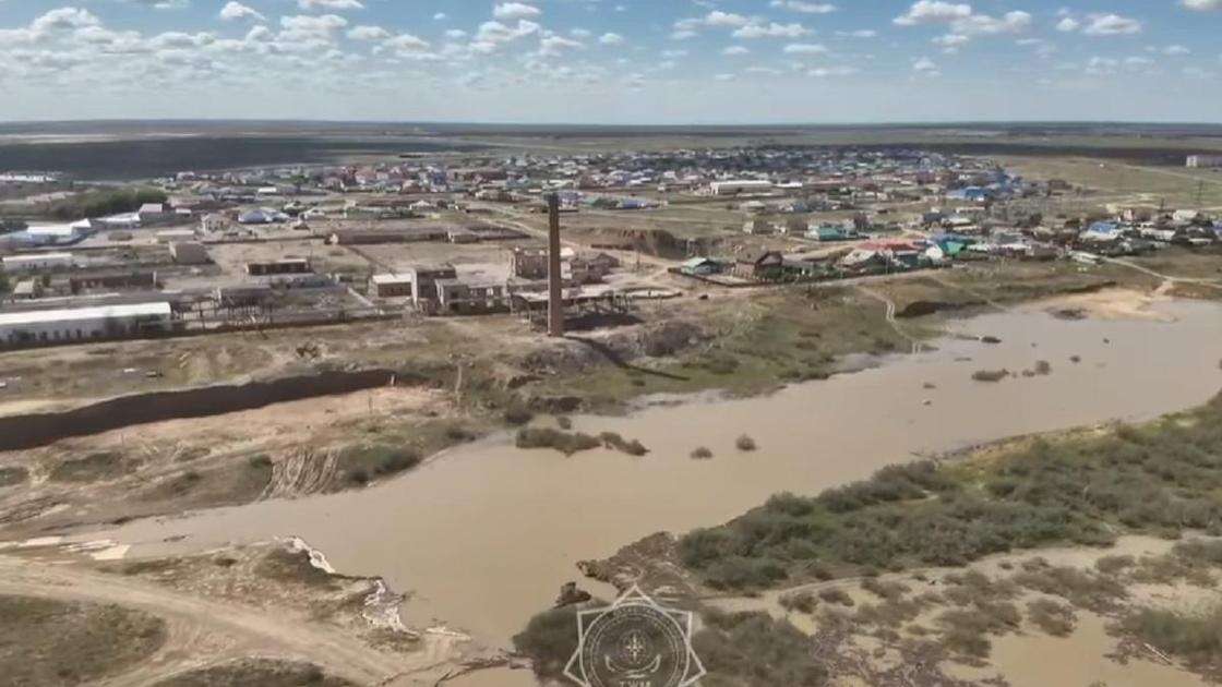 Уровень реки Жайык вновь вырос в Атырауской области (видео)