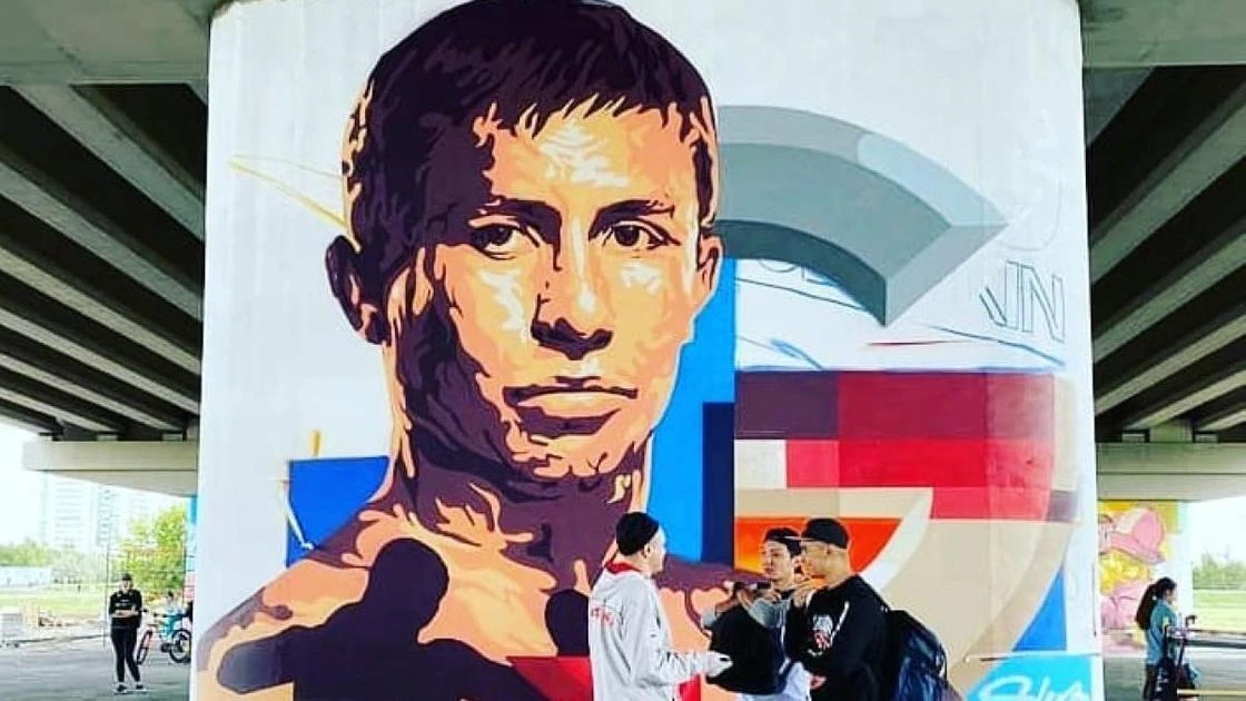 Граффити с Геннадием Головкиным появилось в Нур-Султане
