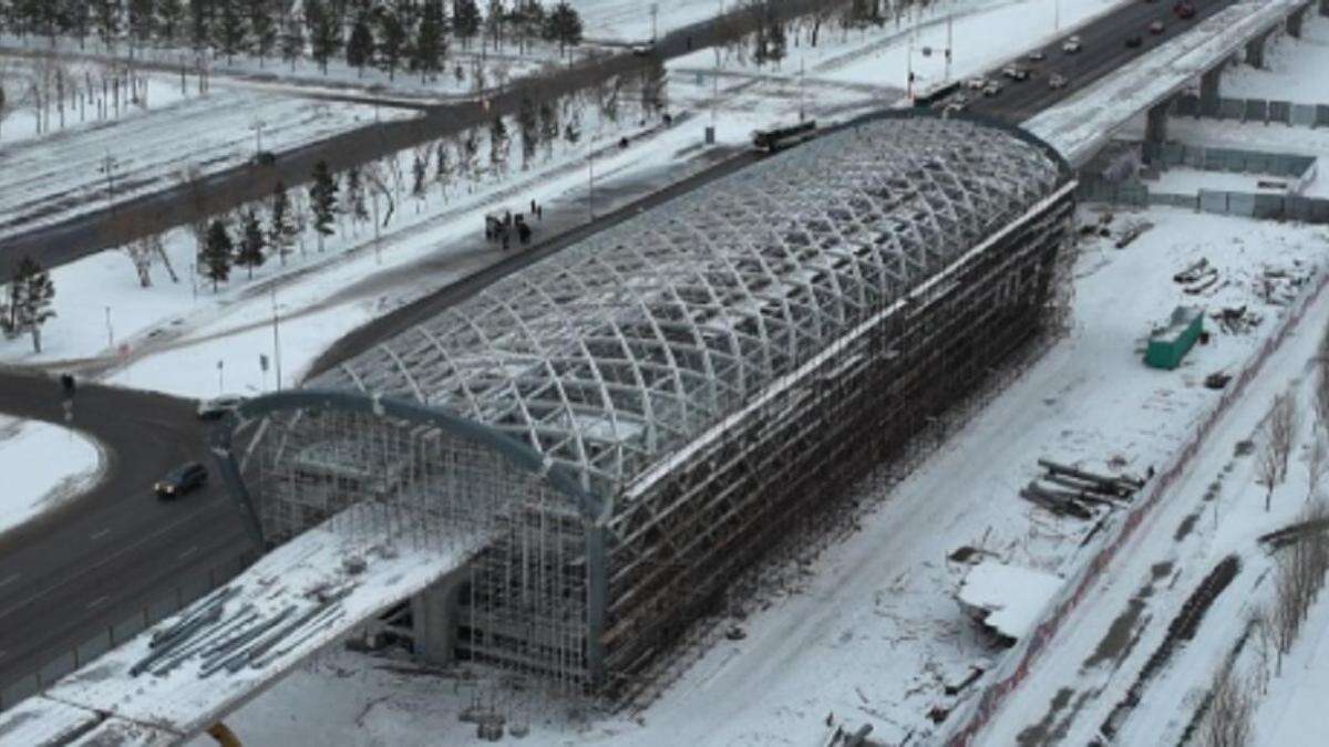 Завершился очередной этап строительства LRT в Астане (фото)