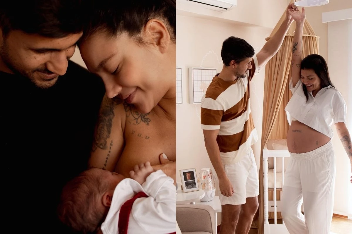 Gabi Prado e Thiago Gomes celebram o nascimento do primeiro filho