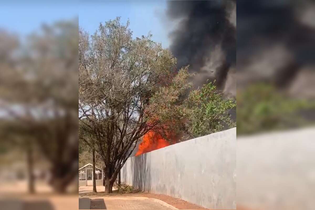 Vídeo: incêndio atinge vegetação próximo a casas no Lago Sul