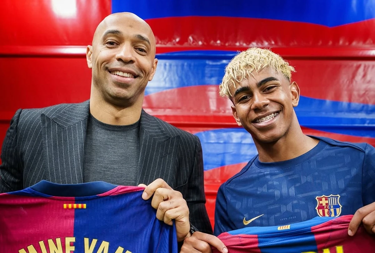 Yamal encontra Henry após vitória do Barcelona contra o Real. Vídeo