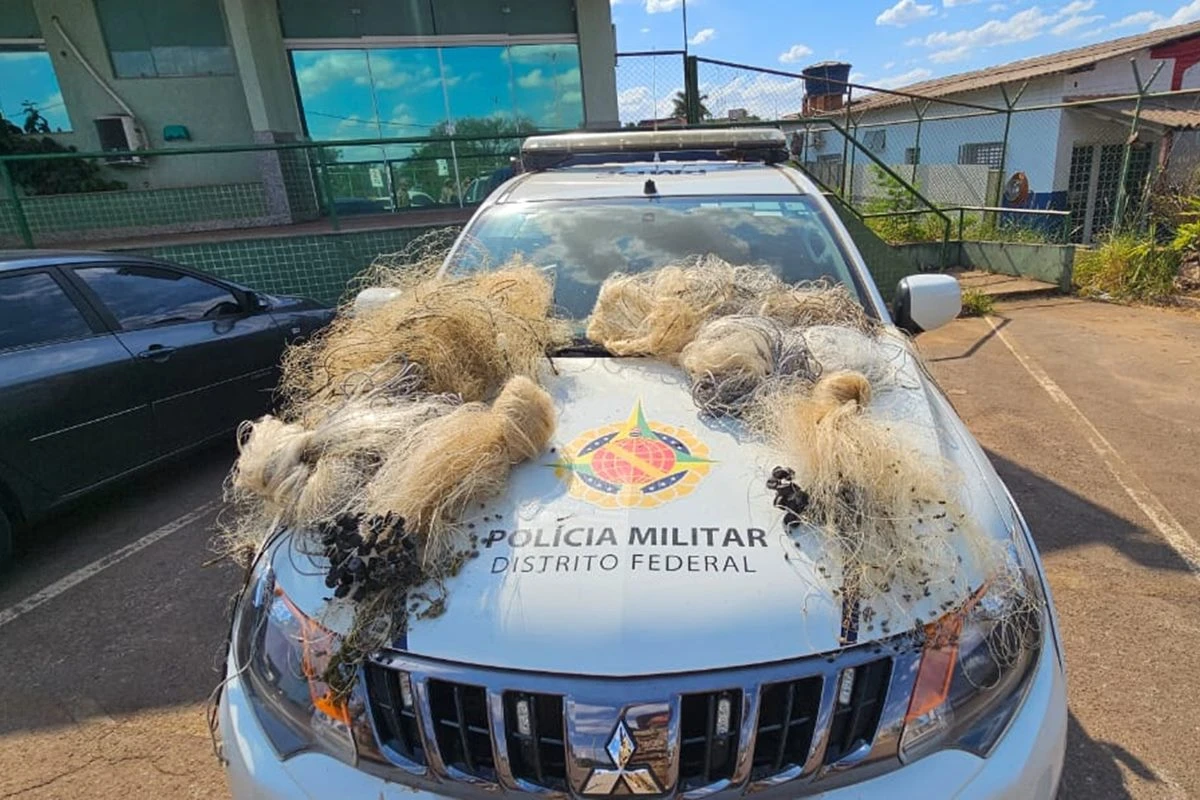 PM flagra e prende homem por pesca predatória no Lago Paranoá