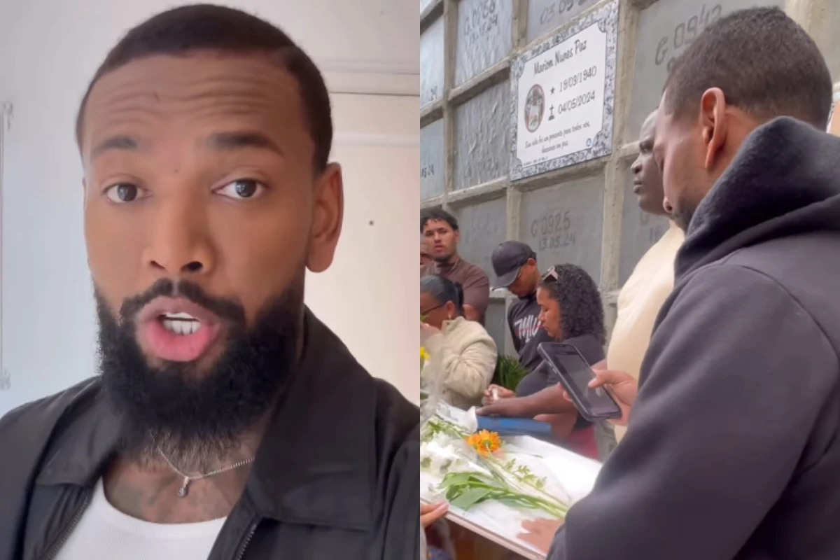 Nego do Borel lamenta morte da avó em vídeo gravado ao lado do caixão