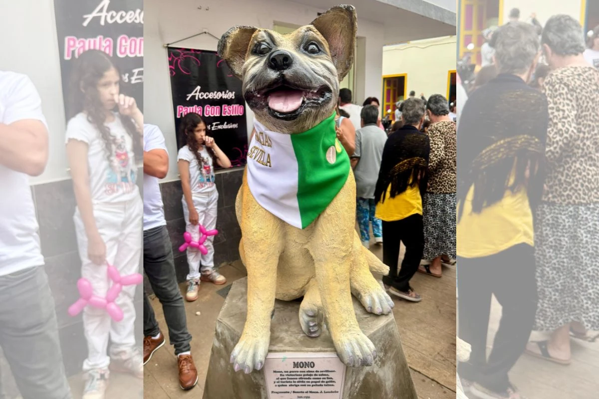 Vira-lata favorito de cidade ganha estátua em sua homenagem