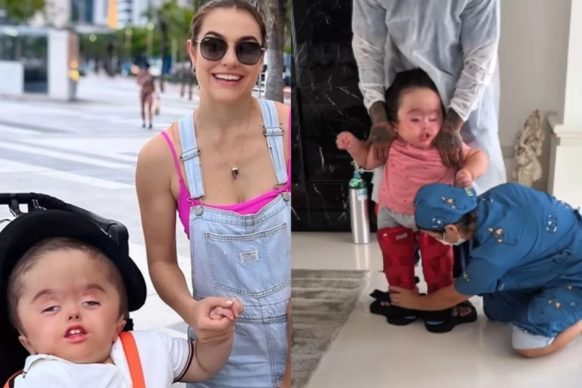 Nora de Ratinho emociona com vídeo do filho andando: “Vitória imensa”