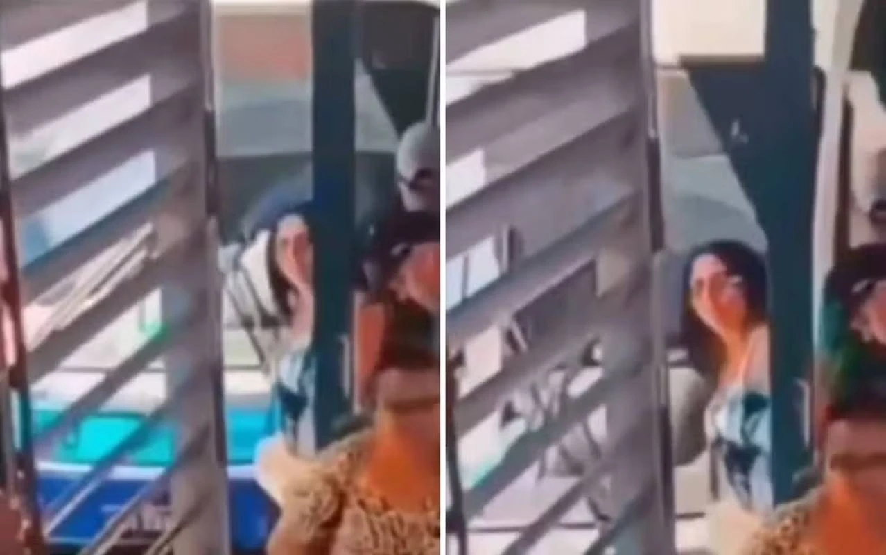 Vídeo: mulher é atingida na cabeça por retrovisor de ônibus em GO