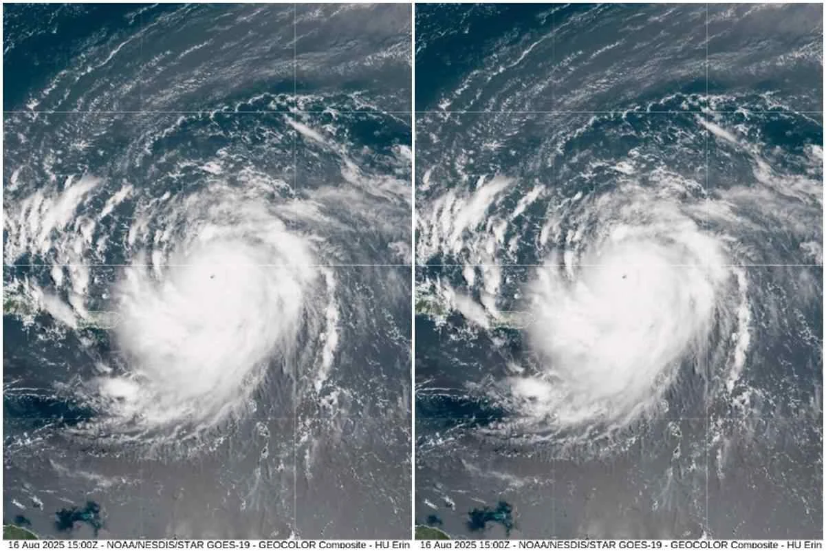 Furacão Erin atinge escala 5 e ameça o Caribe com ventos de 255 km/h