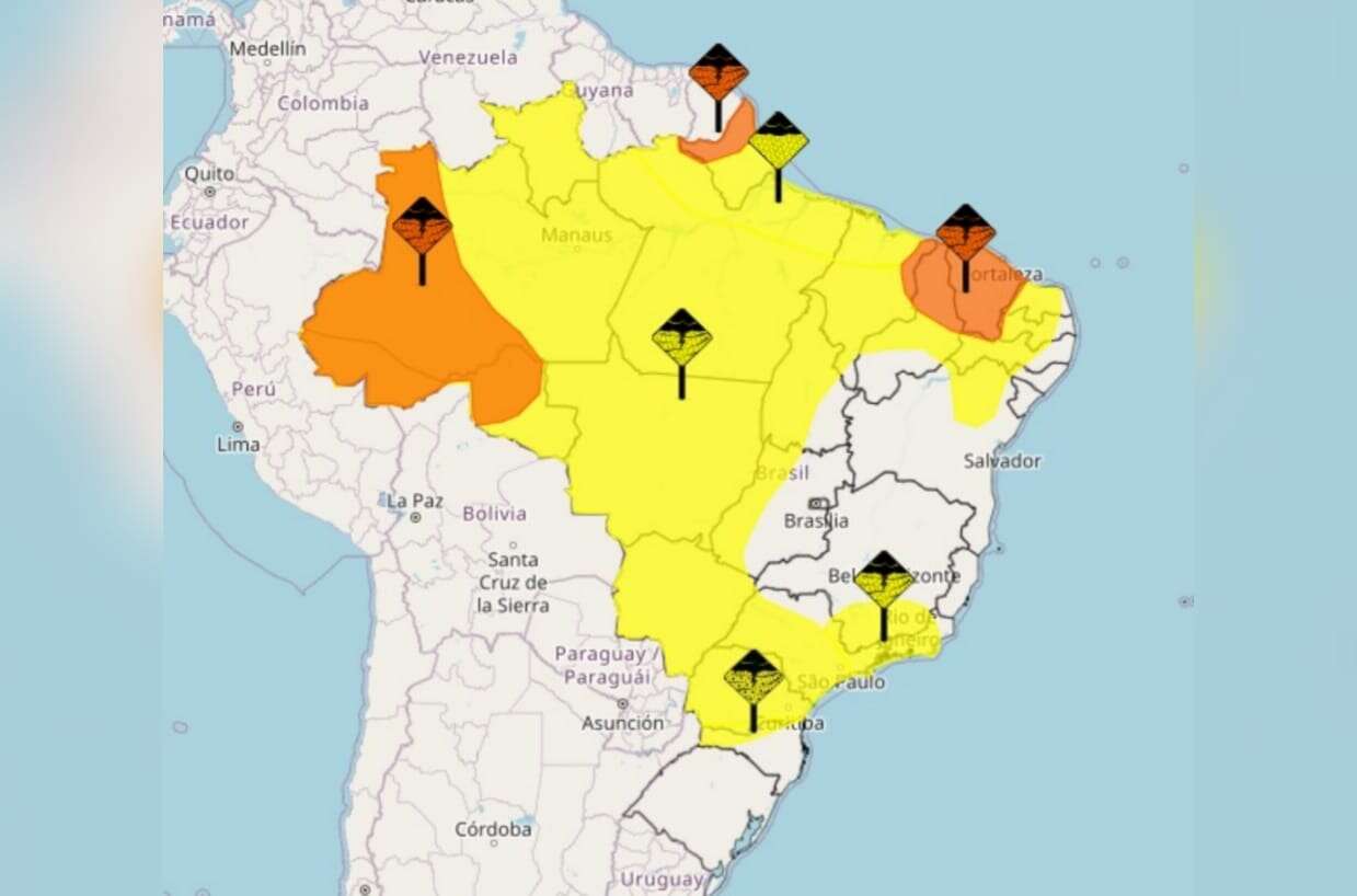 Chegada de frente fria ameniza o calorão e traz chuvas; confira onde