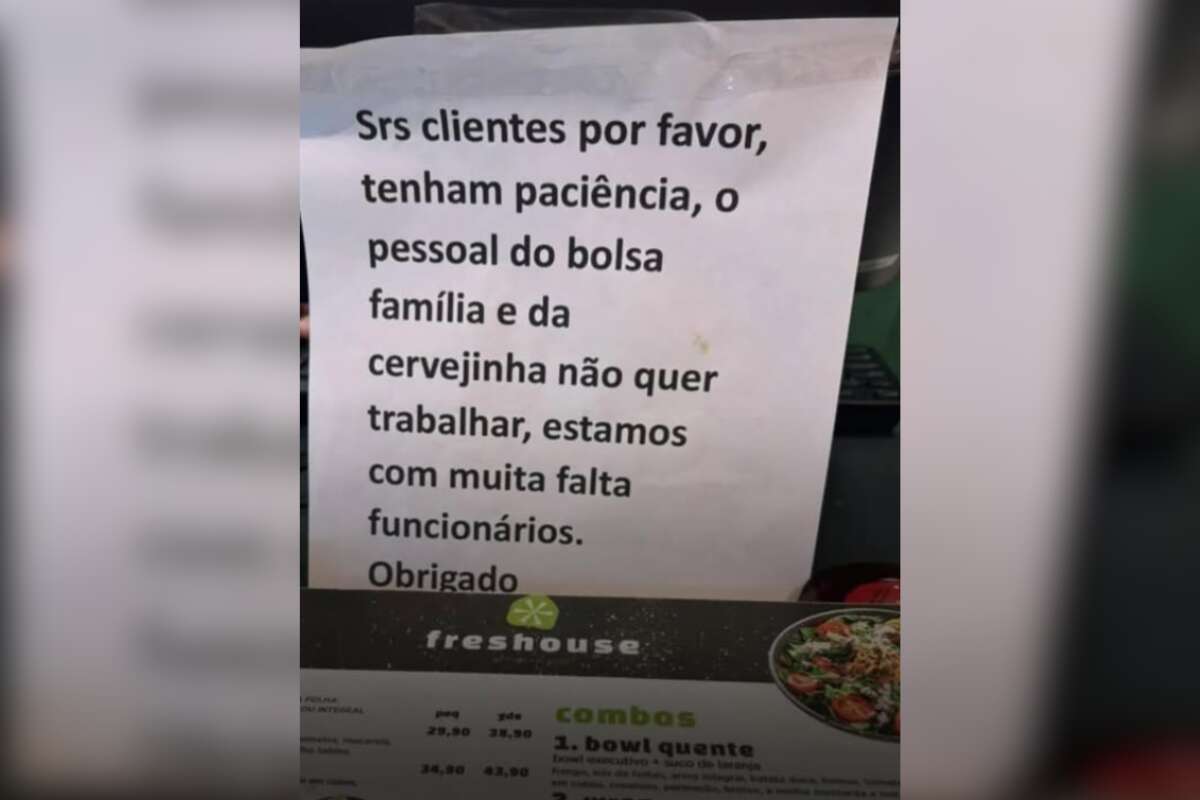 Restaurante culpa Bolsa Família e cervejinha por falta de funcionários