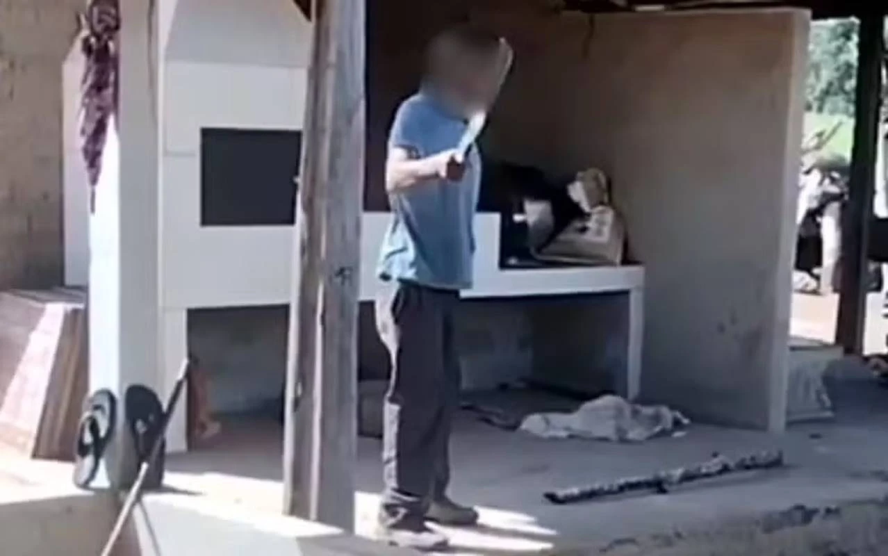 Avô agride neta com podão ao tentar acertar mãe da menina, em Goiás