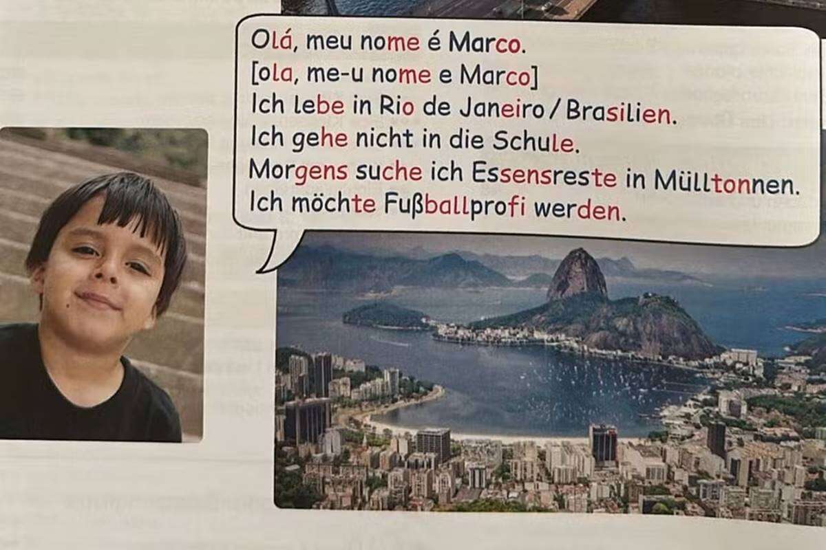 Livro alemão diz que menino carioca “não vai à escola” e come lixo