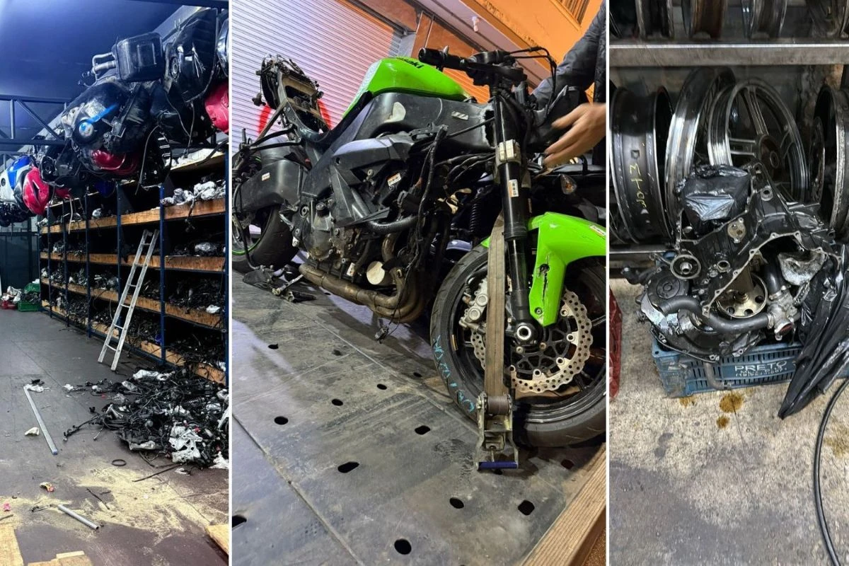 SP: polícia descobre prédio de 3 andares usado para desmanche de motos