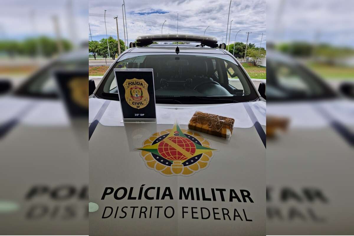 Adolescente é detida com barra de 1 kg de cocaína em ônibus no DF