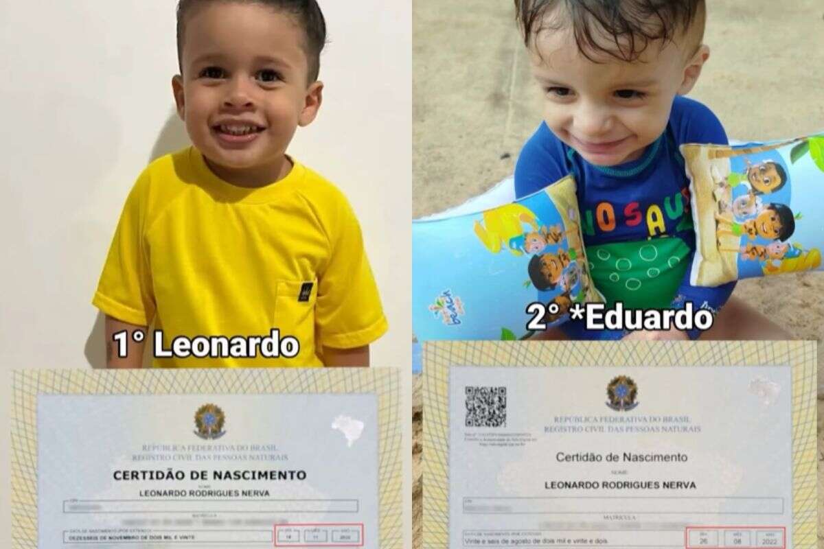 Pai registra os dois filhos com o mesmo nome: “Enquadrar as certidões”