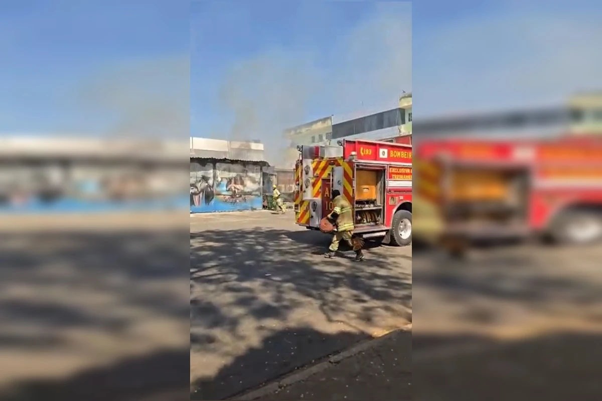 Vídeo: incêndio em supermercado deixa 4 pessoas intoxicadas por fumaça