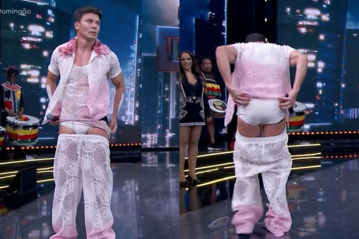 Rodrigo Faro causa alvoroço ao mostrar o bumbum na Globo; assista!