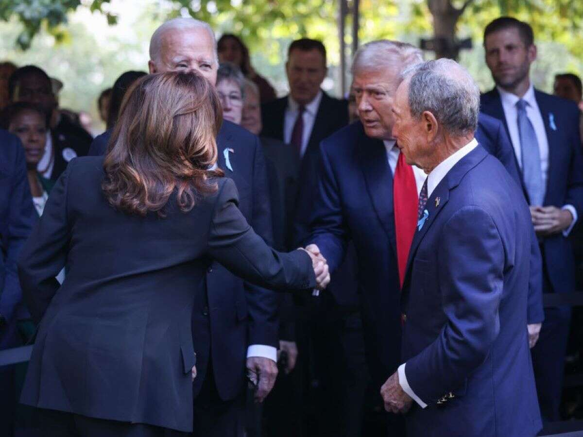 Após enfrentamento, Kamala e Trump se cumprimentam em evento do 11/9