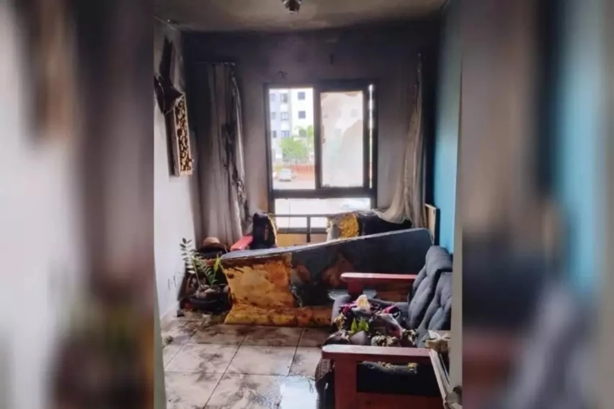 Homem se desespera e pula do 3º andar de prédio para fugir de incêndio