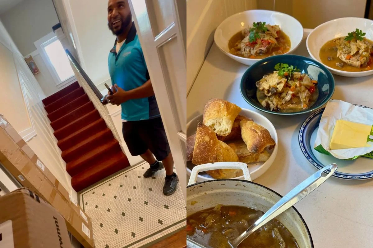 Chef convida motorista para jantar após entrega, e cena viraliza