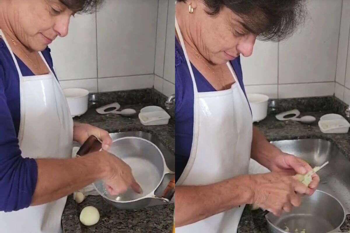 Jovem compartilha habilidades da mãe com deficiência visual na cozinha