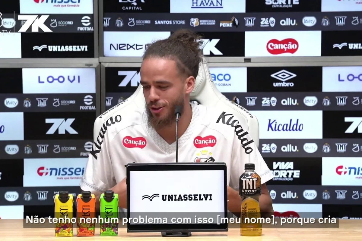 Billal, do Santos, brinca sobre piadas com nome e revela pronúncia