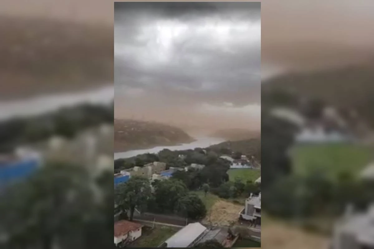 Nuvem de poeira invade Foz do Iguaçu e temperatura cai 13°C. Vídeo