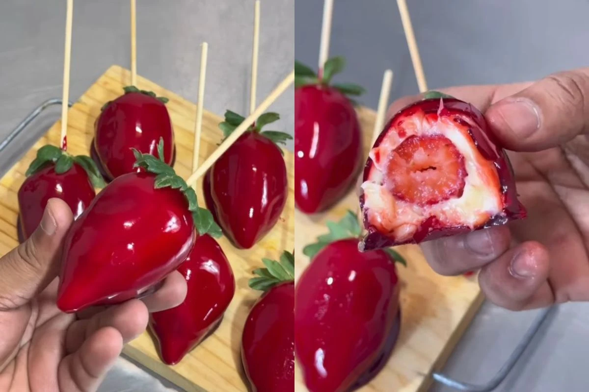 Chef ensina receita fácil e deliciosa de morango do amor crocante