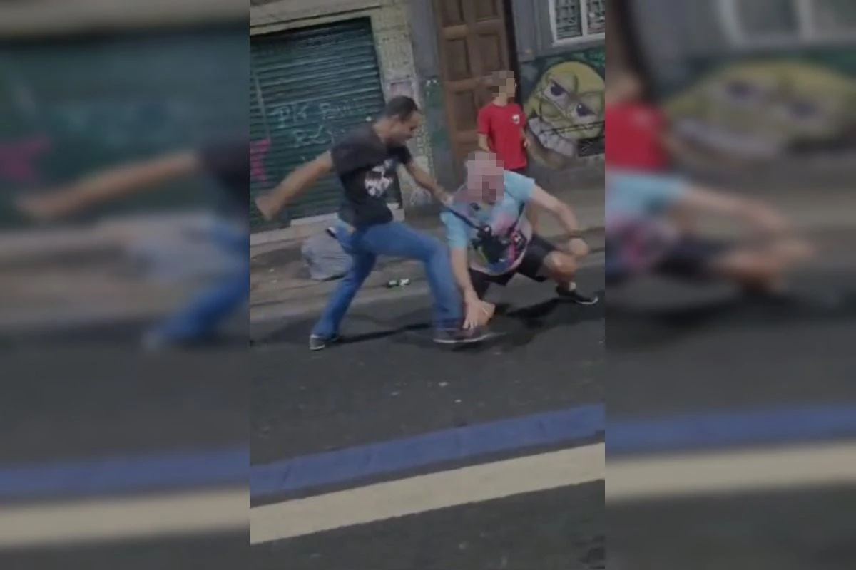 Ladrão espanca turista para roubar pochete com dinheiro. Veja vídeo