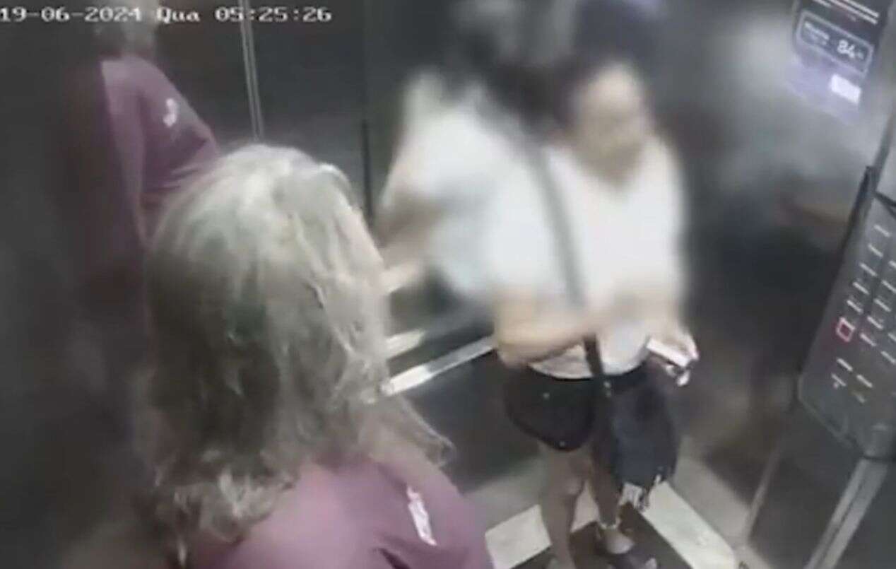 Empresário assedia mulher em elevador: “Segurou meu peito”. Vídeo