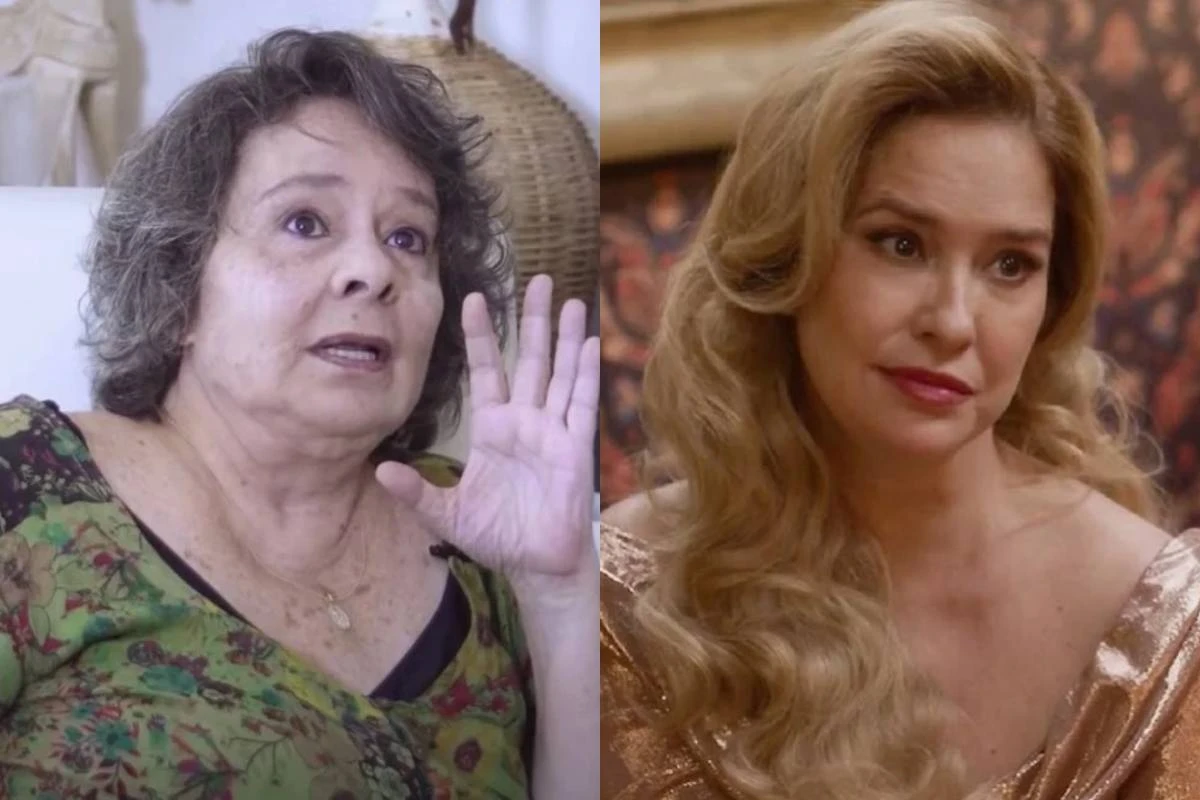 Débora Duarte deixa teatro aos prantos e é protegida por Palomma