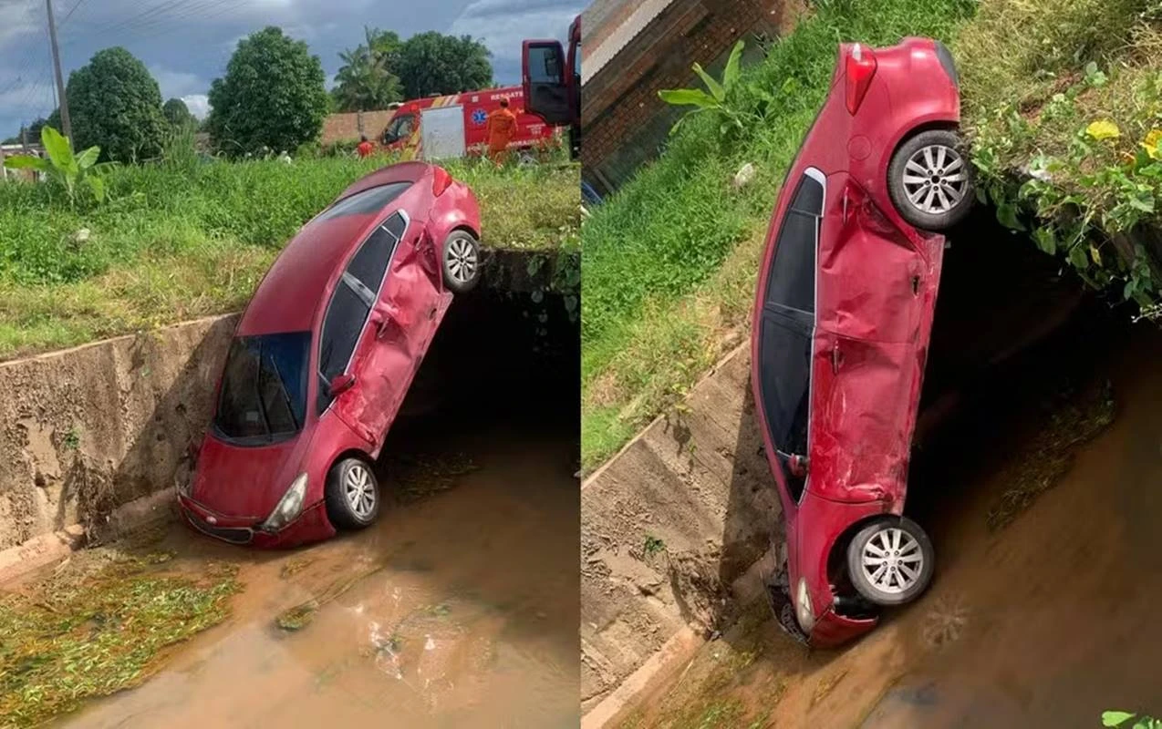 Vídeo. Adolescentes “roubam” carro da mãe e atropelam motociclista