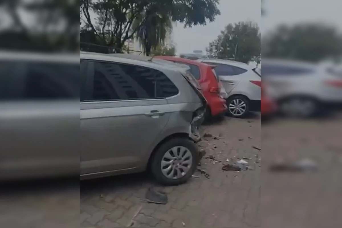 Motorista bêbado perde controle e destrói carros estacionados em Águas Claras