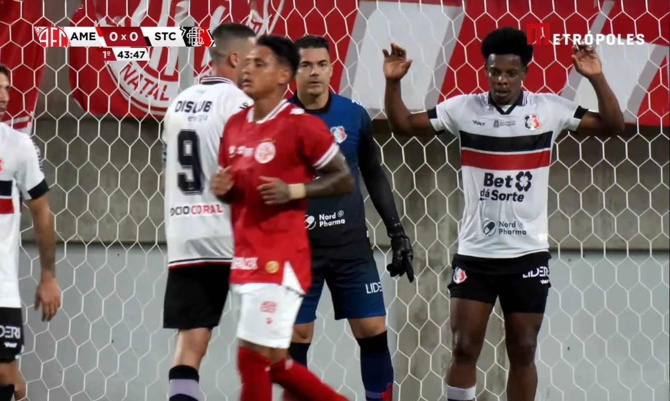 Série D: Felipe Alves segura empate entre Santa Cruz e América-RN