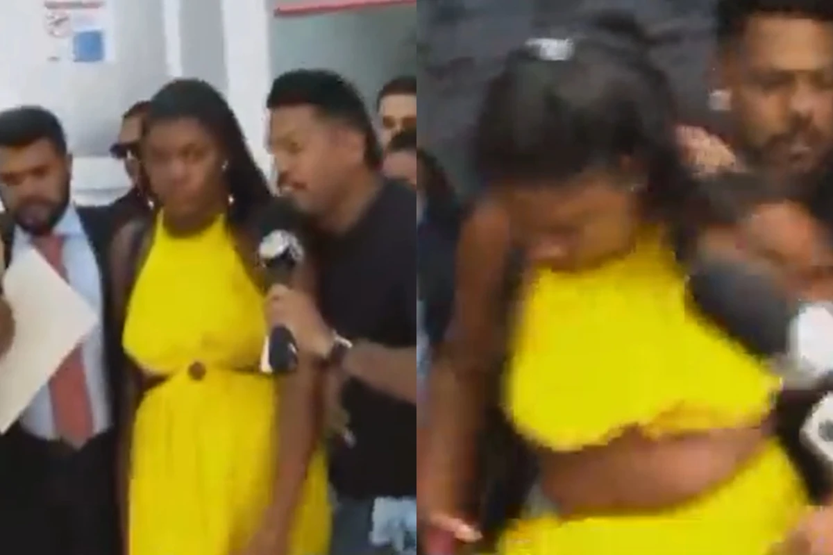 Raquel Brito passa por situação constrangedora ao deixar delegacia 