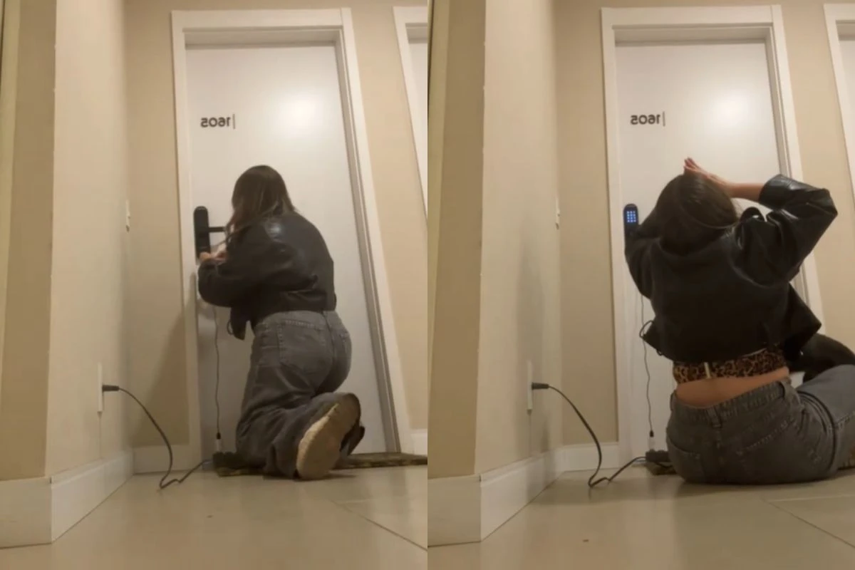 Vídeo: jovem viraliza ao expor perrengue com fechadura digital de casa