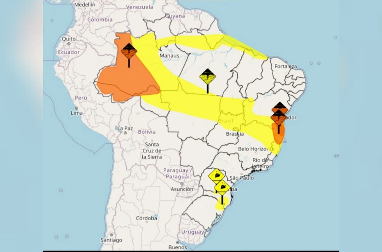 Temperatura baixas, temporais e geadas: confira o tempo nesta 4ª