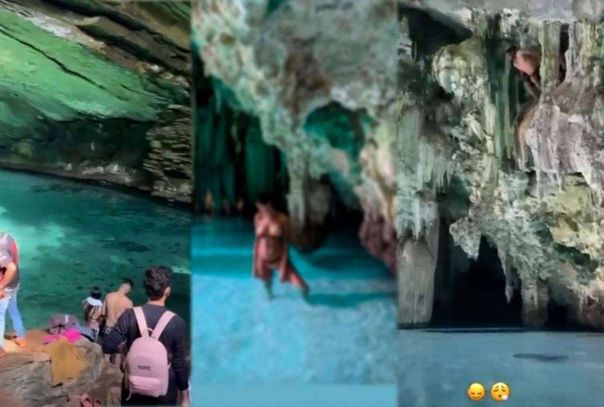 Turistas e guias são denunciados após visita a gruta paradisíaca em MT