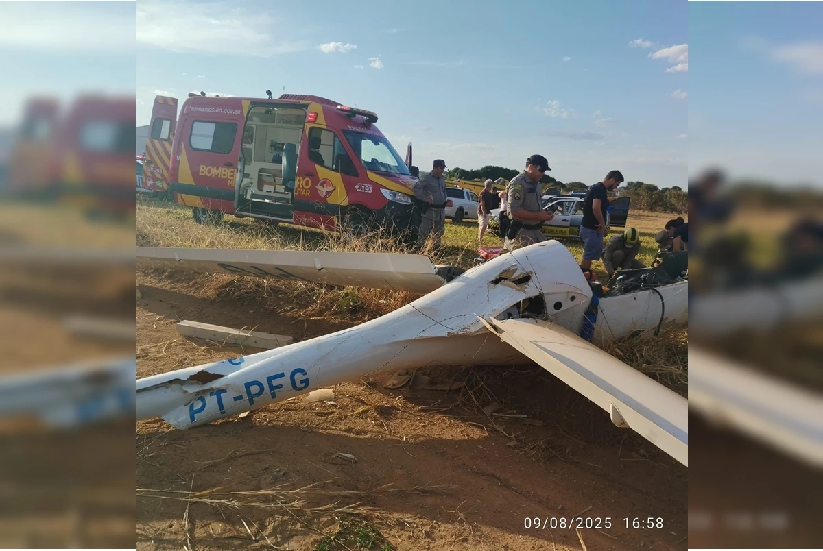 Piloto perde o controle, avião bate em árvore e cai no Entorno do DF