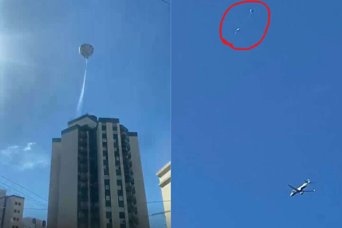 Vídeo: balão com tamanho de prédio invade espaço aéreo de Congonhas