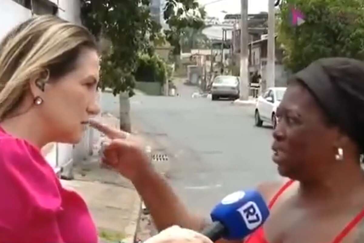 Vídeo: repórter da Record é corrigida ao vivo por entrevistada