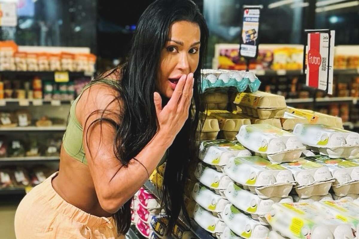 Vídeo: Gracyanne Barbosa volta à “dieta do ovo” e se choca com o valor