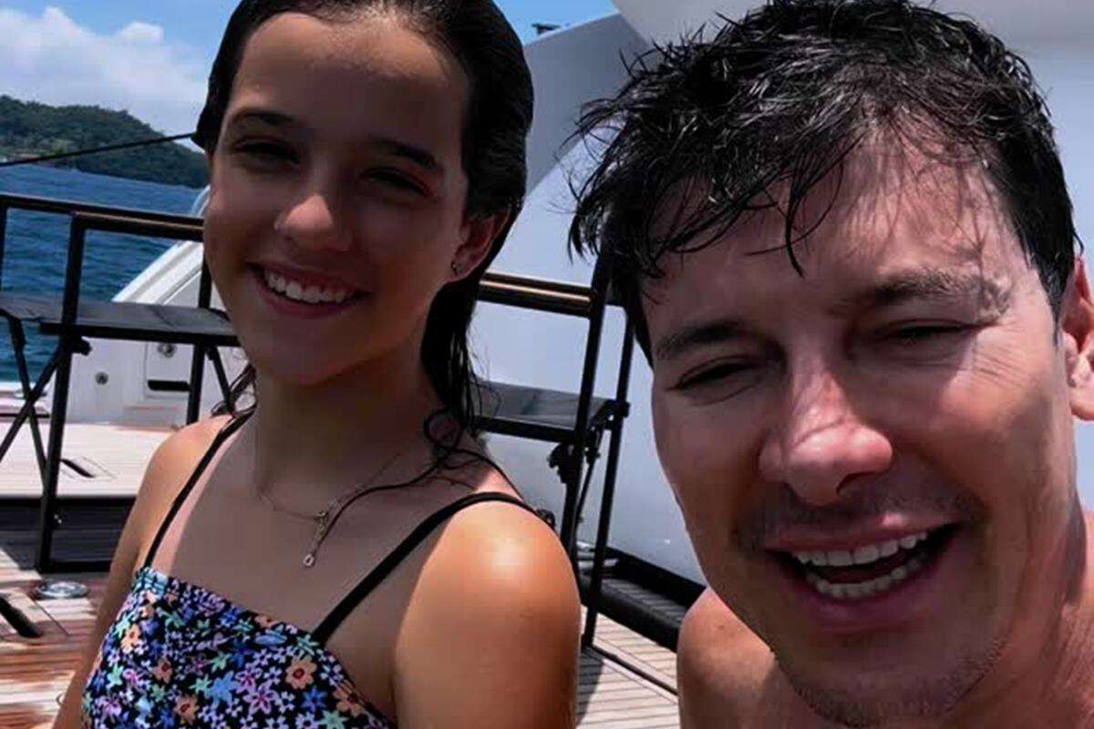 Filha de Rodrigo Faro salva banhista e pai comemora: “Heroína”