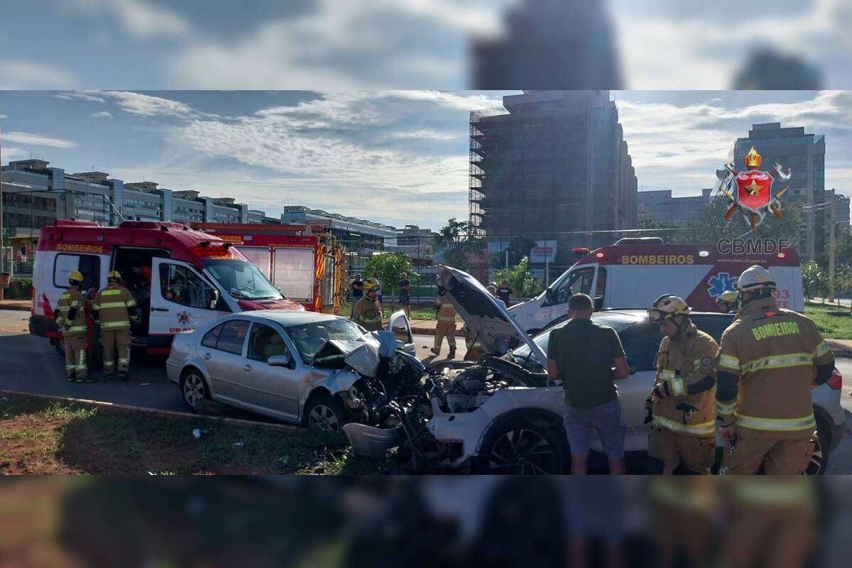 Colisão no DF deixa feridos, e bebê de 7 meses é levado ao hospital 