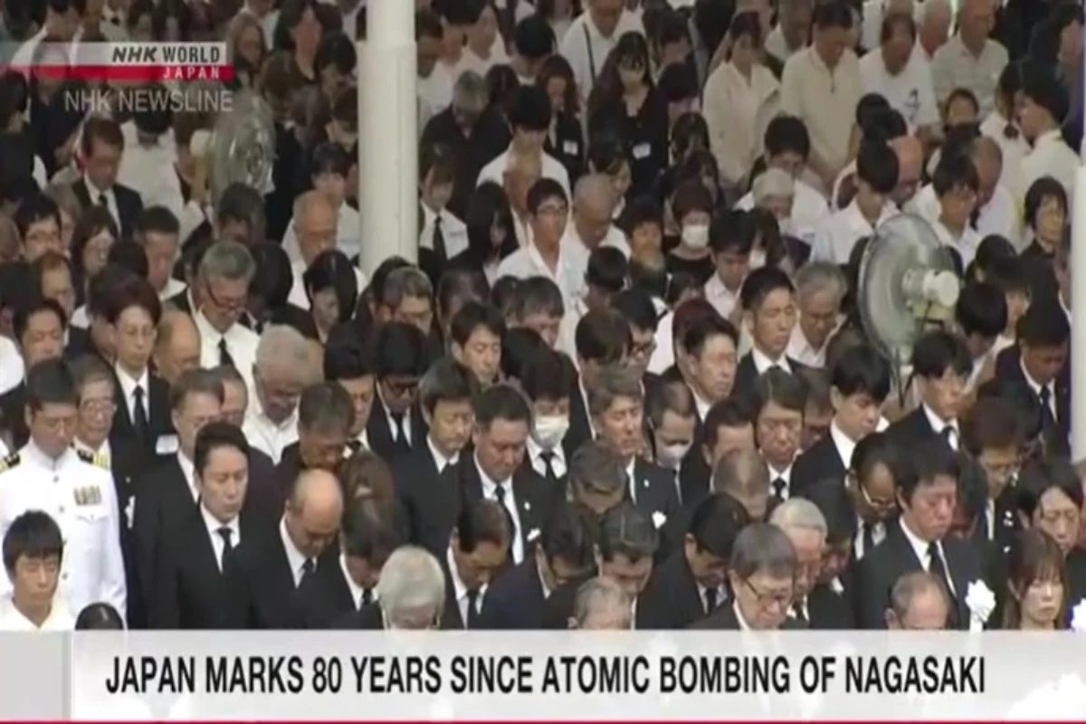 Nagasaki faz minuto silêncio em memória dos 80 anos da bomba atômica